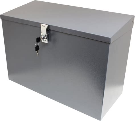 lockable metal boxes uk|lockable metal storage chest.